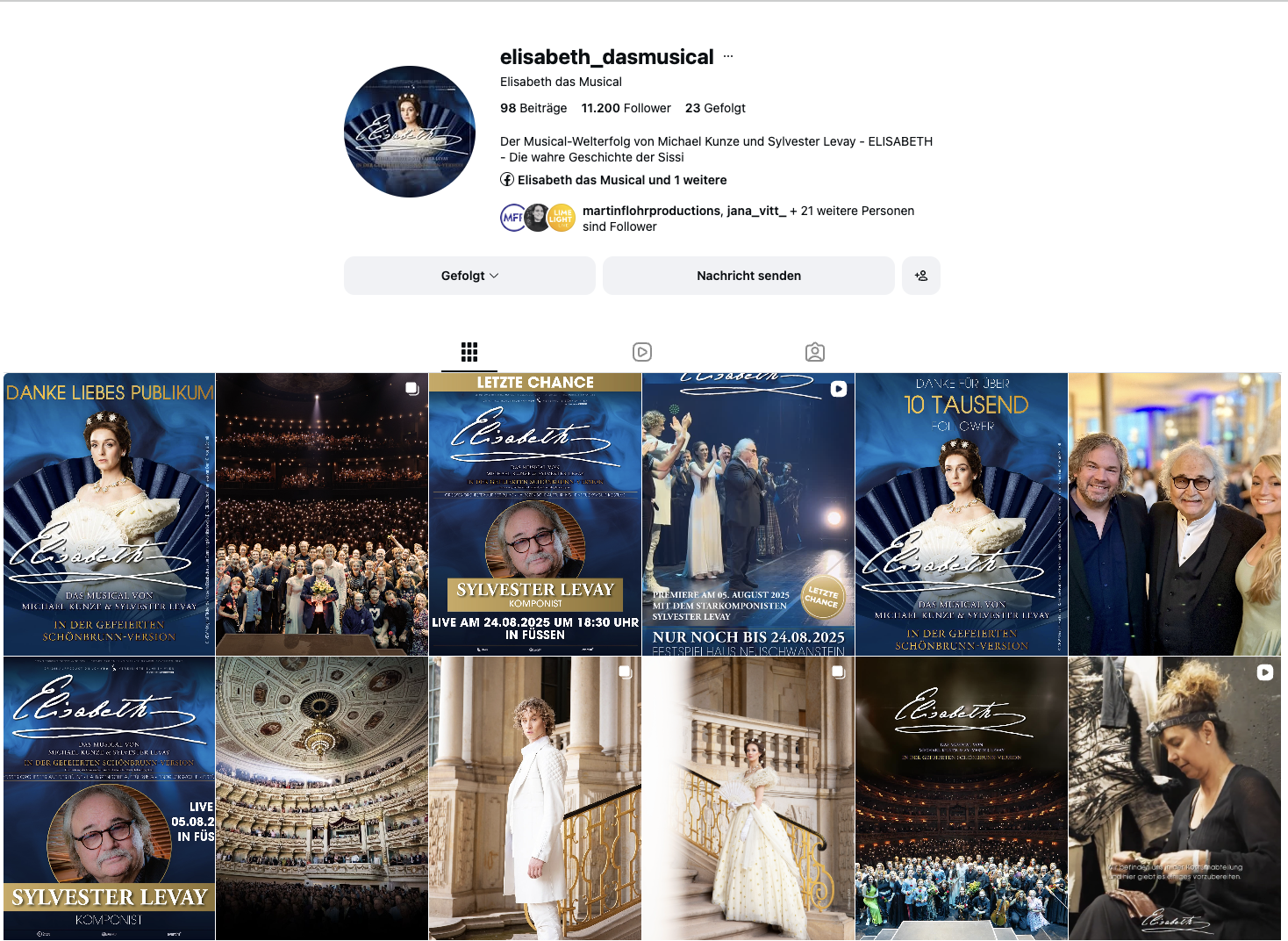 Instagram-Übersicht von Elisabeth