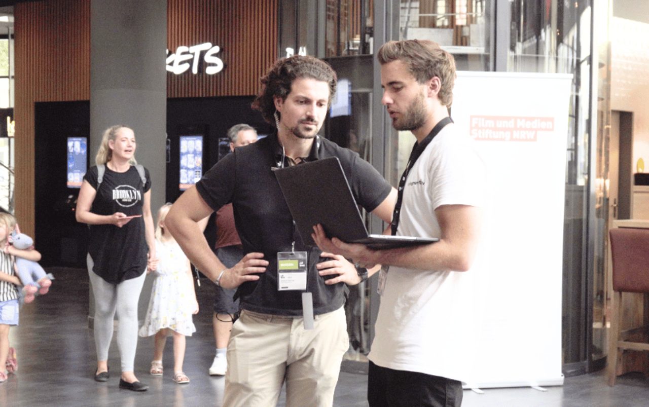 Filmteam auf einem Event